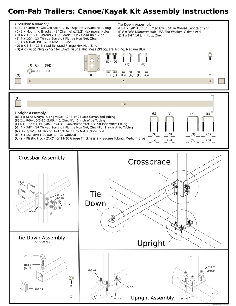 2 Capacity Canoe/Kayak Conversion Kit