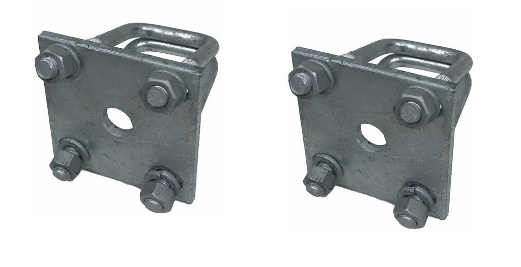 Kit de placas de unión galvanizadas para eje de remolque cuadrado de 1,5"