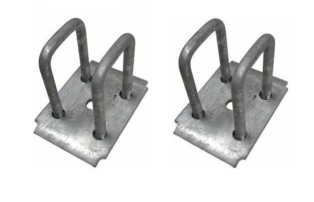 Kit de placa de unión galvanizada 7000# para eje de remolque cuadrado de 2"