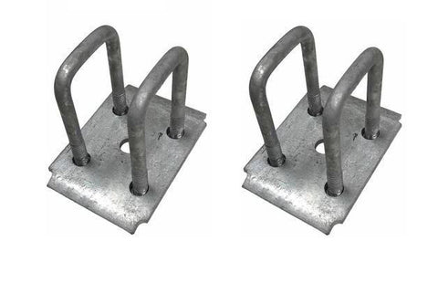 Kit de placas de unión galvanizadas para eje de remolque cuadrado de 2"