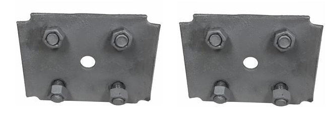 Kit de placas de unión galvanizadas para eje de remolque cuadrado de 2"