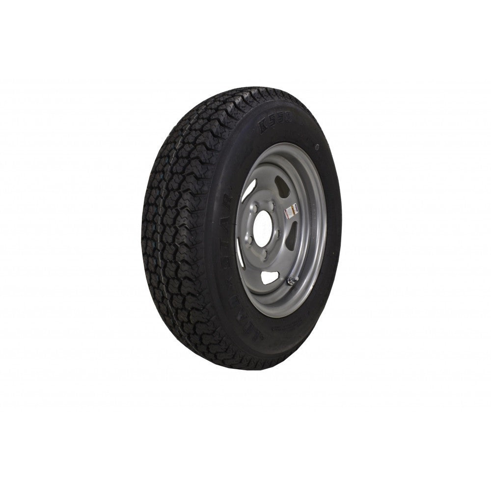 13″ Silver E-Coat Tire & Wheel ST175/80D13 C Load Range
