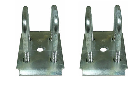 Kit de placa de unión de eje de zinc para eje de remolque cuadrado de 2"