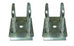 Kit de plaque d'attache d'essieu en zinc pour essieu de remorque carré de 2"
