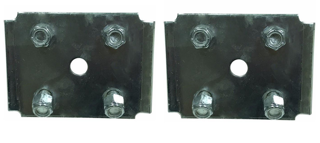 Zinc Axle Tie Plate Kit for 2" Square Trailer Axle