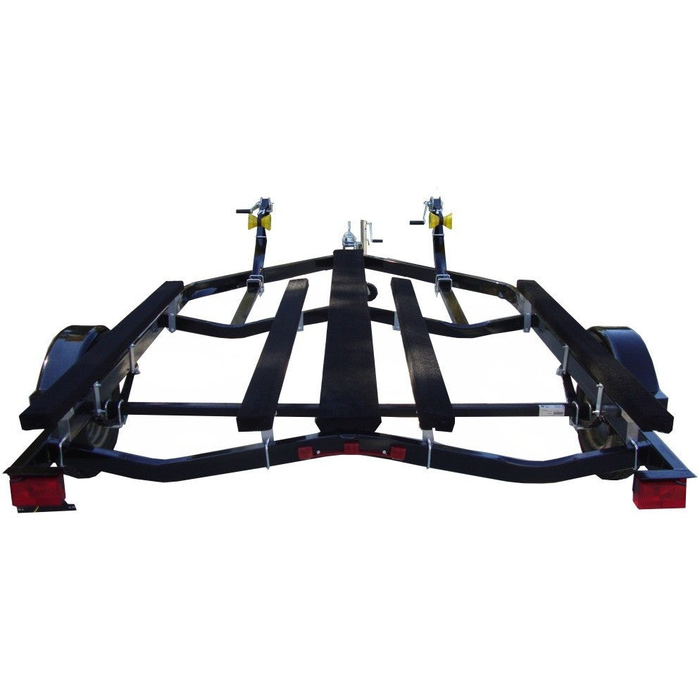 PWT2214B | Extended Black Powder Coated Double Personal Watercraft Trailer