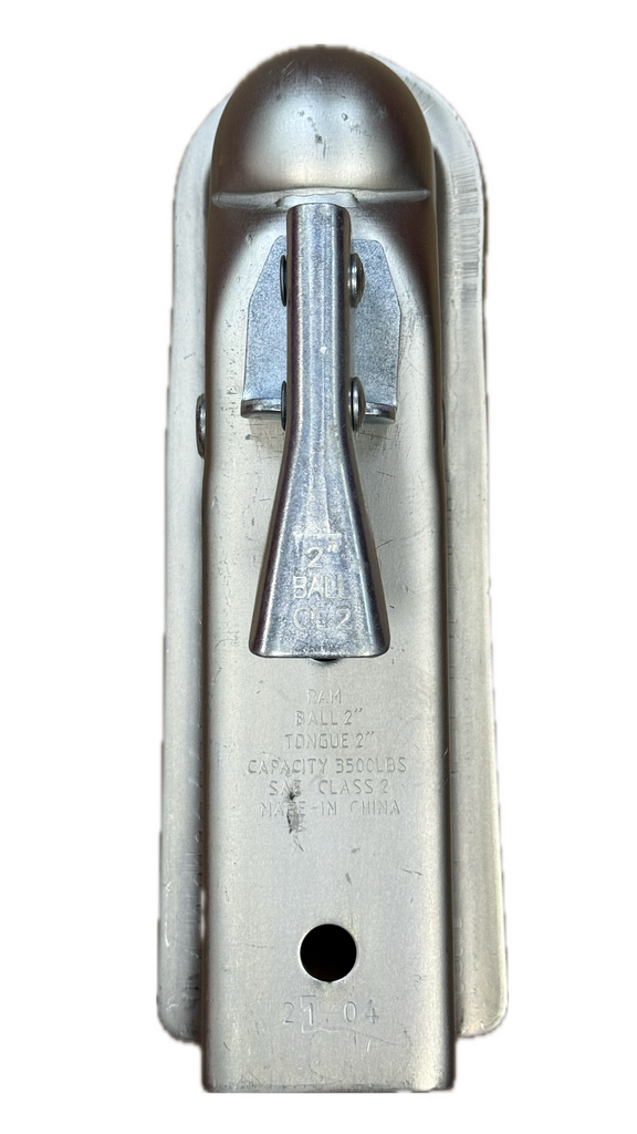 RAM 2" Ball Class II (3500LB) Latch Coupler for 2" Wide Tubing, Zinc