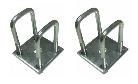 Kit de plaque d'attache d'essieu en zinc pour essieu de remorque carré de 1,5"